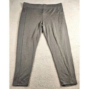 NWT LOFT Outlet Leggings XL Taupe Pull On Knit Stretch Pocket Yoga Pants Women‎